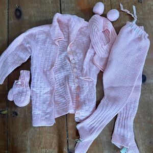 Hand Knit Wool Sweater Set